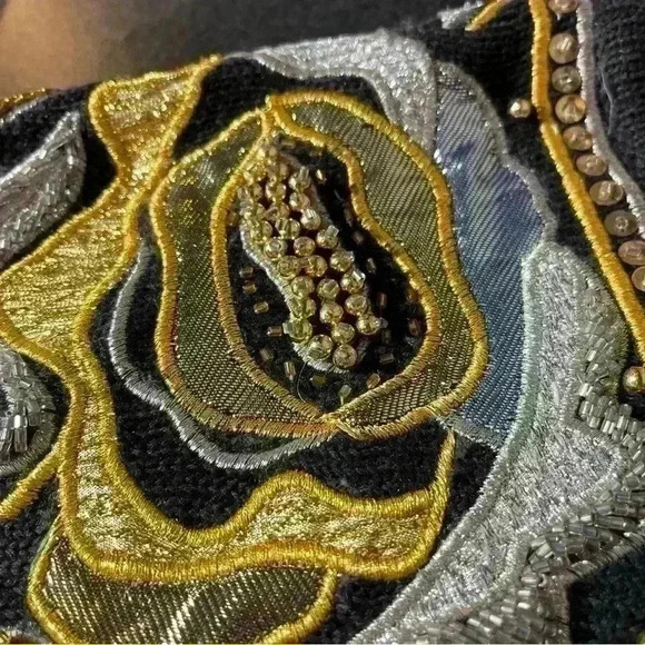 Etosha Tunic Sweater Cotton Blend Bat-Wing Long Sleeve Embellishments Size 1x - Picture 9 of 13